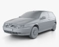 Alfa Romeo 145 2000 3D-Modell clay render
