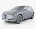 Alfa Romeo Stelvio Quadrifoglio 2021 3D-Modell clay render