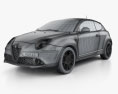 Alfa Romeo MiTo Veloce 2019 3D模型 wire render