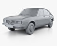 Alfa Romeo Alfasud 1972 3D-Modell clay render