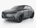 Alfa Romeo Tonale concept 2020 3D模型 wire render