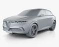 Alfa Romeo Tonale concept 2020 3D модель clay render