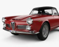 Alfa Romeo 2600 spider touring avec Intérieur 1962 Modèle 3d