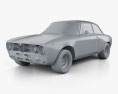 Alfa Romeo GTAm 1969 3Dモデル clay render