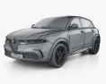 Alfa Romeo Tonale Ti 2024 3D 모델  wire render