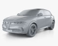 Alfa Romeo Tonale Ti 2024 3D модель clay render