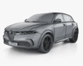Alfa Romeo Tonale Veloce 2024 3Dモデル wire render