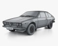 Alfa Romeo Alfetta GT 1977 Modello 3D wire render