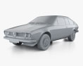 Alfa Romeo Alfetta GT 1977 3d model clay render