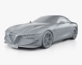 Alfa-Romeo Giulia SWB Zagato 2024 3D模型 clay render