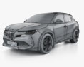 Alfa Romeo Junior Elettrica Veloce 2024 3D 모델  wire render