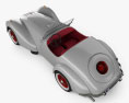 Allard K1 1946 3D-Modell Draufsicht