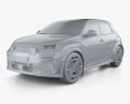 Alpine A290 2024 3D 모델  clay render