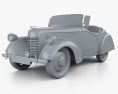 American Bantam Model 62 Deluxe 雙座敞篷車 1939 3D模型 clay render