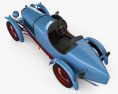 Amilcar CGSS 1927 3D 모델  top view