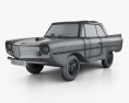 Amphicar 770 コンバーチブル 1961 3Dモデル wire render