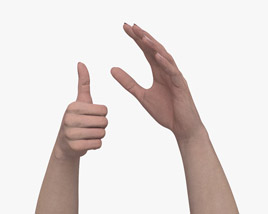 Female Hands Thumbs up 3D model