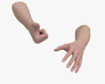 Female Hands Thumbs up 3d model
