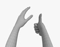 Female Hands Thumbs up Modelo 3D