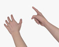 Female Hands Finger Point Modello 3D