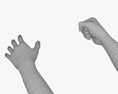 Female Hands Fist 3d model