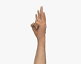Male Hands Peace Gesture 3D модель