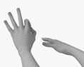 Male Hands Ok Sign Modelo 3D