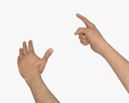 Male Hands Finger Point Modelo 3D