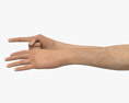 Male Hands Finger Point Modello 3D