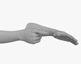 Male Hands Finger Point 3d model
