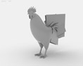 Rooster Leghorn Low Poly 3D модель