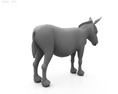 Donkey Low Poly 3d model