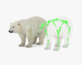 Polar Bear Low Poly Rigged 3D 모델 