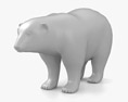 Polar Bear Low Poly Rigged Modèle 3d