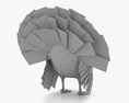 Turkey Low Poly Rigged Modelo 3d