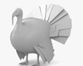 Turkey Low Poly Rigged Modello 3D