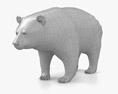Asian Black Bear Low Poly Rigged 3D модель