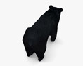 Asian Black Bear Low Poly Rigged Modelo 3d