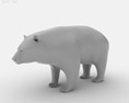 Asian Black Bear Low Poly 3D 모델 