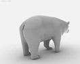 Asian Black Bear Low Poly 3Dモデル
