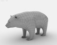 Asian Black Bear Low Poly 3D-Modell