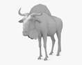 Wildebeest Low Poly Rigged 3d model