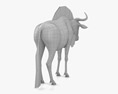 Wildebeest Low Poly Rigged 3D модель
