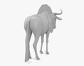 Wildebeest Low Poly Rigged Modèle 3d