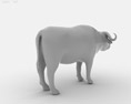 African Buffalo Low Poly 3d model