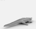 Common Crocodile Low Poly 3d model