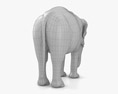 Asian Elephant Low Poly Rigged 3D 모델 