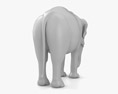 Asian Elephant Low Poly Rigged Modèle 3d