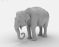Asian Elephant Low Poly Modelo 3D