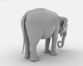 Asian Elephant Low Poly Modelo 3d